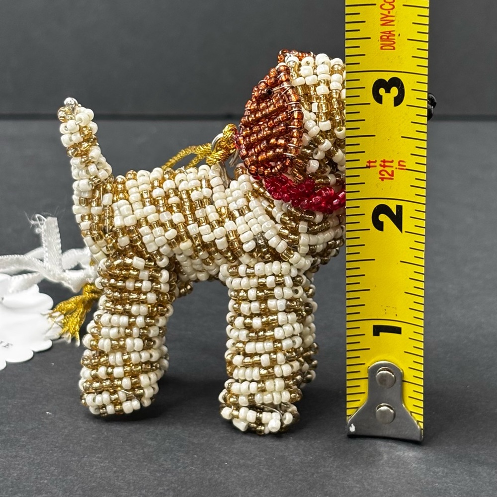 NWT ANTHROPOLOGIE Beaded Dog Ornament DOODLE - Picture 9 of 10